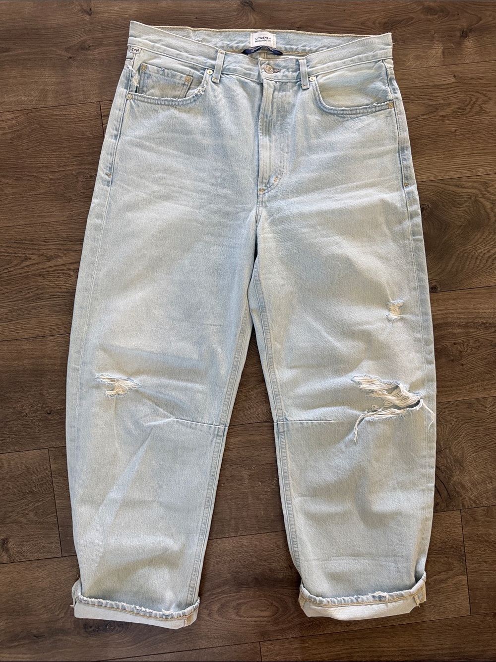 NWOT Citizens of Humanity Miro Destruction Jeans Size 30 Liri Light Wash